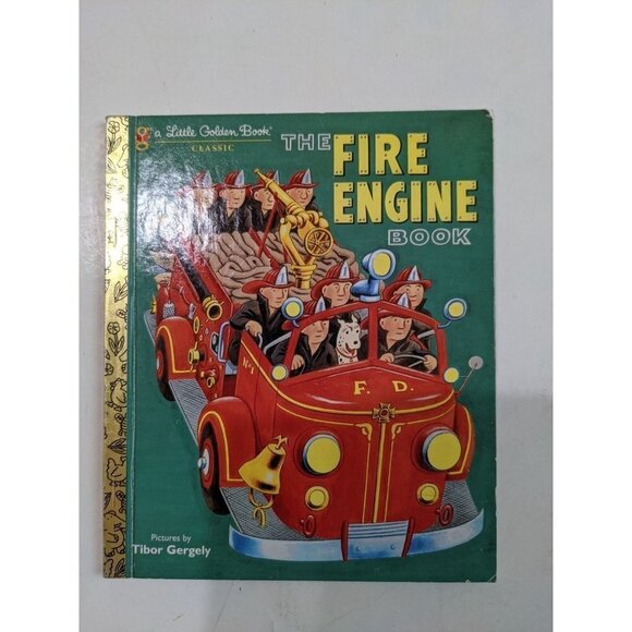 Little Golden Book The Fire Engine Book 1987 ephemera junk journal - Picture 7 of 7